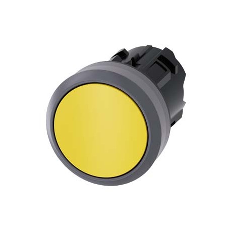 3SU1030-0AB30-0AA0 - 3SU1030-0AB30-0AA0 SIEMENS Pushbutton, 22 mm, round, plastic with metal front ring, yellow, pushbutton, flat..
