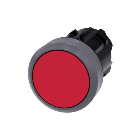 3SU1030-0AB20-0AA0 - 3SU1030-0AB20-0AA0 SIEMENS Pushbutton, 22 mm, round, plastic with metal front ring, red, pushbutton, flat mo..