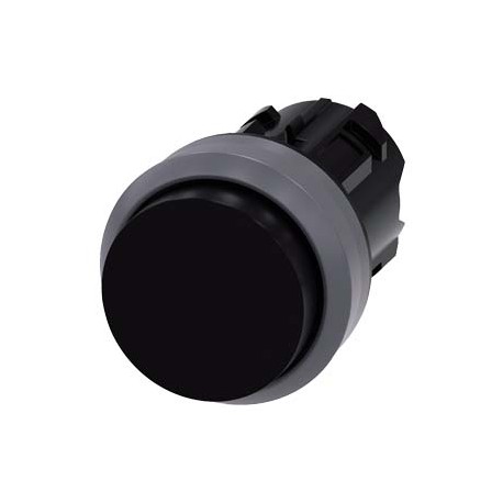3SU1030-0BB10-0AA0 - 3SU1030-0BB10-0AA0 SIEMENS Pushbutton, 22 mm, round, plastic with metal front ring, black, pushbutton, raise..
