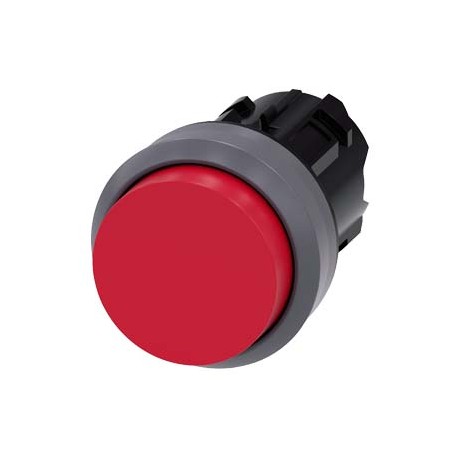 3SU1030-0BB20-0AA0 - 3SU1030-0BB20-0AA0 SIEMENS Pushbutton, 22 mm, round, plastic with metal front ring, red, pushbutton, raised ..