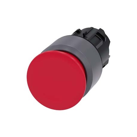 3SU1030-1AA20-0AA0 - 3SU1030-1AA20-0AA0 SIEMENS Mushroom pushbutton, 22 mm, round, plastic with metal front ring, red, 30 mm, lat..