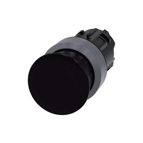 3SU1030-1AD10-0AA0 - 3SU1030-1AD10-0AA0 SIEMENS Mushroom pushbutton, 22 mm, round, plastic with metal front ring, black, 30 mm, m..