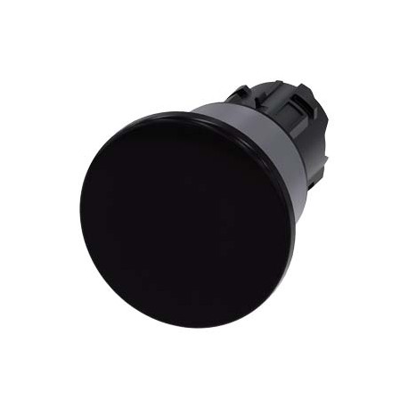 3SU1030-1BA10-0AA0 - 3SU1030-1BA10-0AA0 SIEMENS Mushroom pushbutton, 22 mm, round, plastic with metal front ring, black, 40 mm, l..