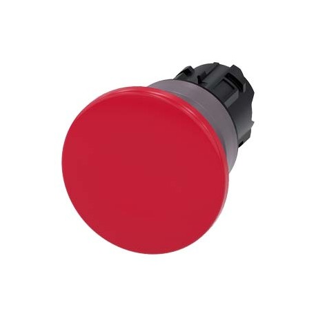 3SU1030-1BD20-0AA0 - 3SU1030-1BD20-0AA0 SIEMENS Mushroom pushbutton, 22 mm, round, plastic with metal front ring, red, 40 mm, mom..