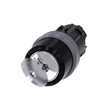 3SU1030-4BC01-0AA0 - 3SU1030-4BC01-0AA0 SIEMENS RONIS key-operated switch, 22 mm, round, plastic with metal front ring, lock numb..