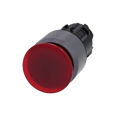 3SU1031-1AA20-0AA0 - 3SU1031-1AA20-0AA0 SIEMENS Illuminated mushroom pushbutton, 22 mm, round, plastic with metal front ring, red..