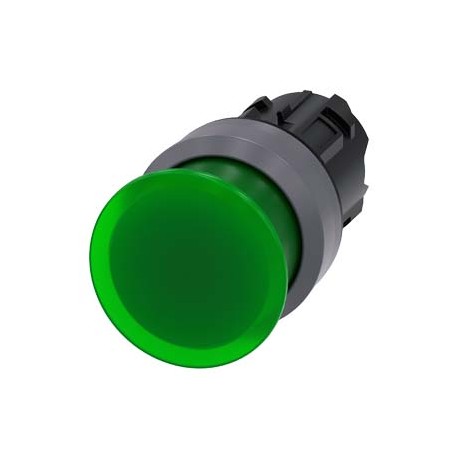 3SU1031-1AD40-0AA0 - 3SU1031-1AD40-0AA0 SIEMENS Illuminated mushroom pushbutton, 22 mm, round, plastic with metal front ring, gre..