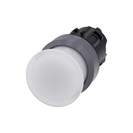 3SU1031-1AD60-0AA0 - 3SU1031-1AD60-0AA0 SIEMENS Illuminated mushroom pushbutton, 22 mm, round, plastic with metal front ring, whi..