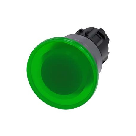 3SU1031-1BD40-0AA0 - 3SU1031-1BD40-0AA0 SIEMENS Illuminated mushroom pushbutton, 22 mm, round, plastic with metal front ring, gre..