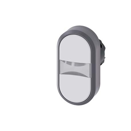 3SU1031-3AB66-0AA0 - 3SU1031-3AB66-0AA0 SIEMENS Illuminated twin pushbutton, 22 mm, round, plastic with metal front ring, white, ..