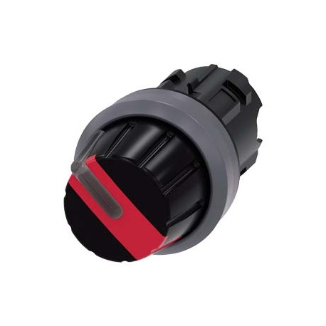 3SU1032-2AF20-0AA0 - 3SU1032-2AF20-0AA0 SIEMENS Selector switch, illuminable, 22 mm, round, plastic with metal front ring, red, R..