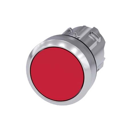 3SU1050-0AB20-0AA0 - 3SU1050-0AB20-0AA0 SIEMENS Pushbutton, 22 mm, round, metal, shiny, red, pushbutton, flat momentary contact t..