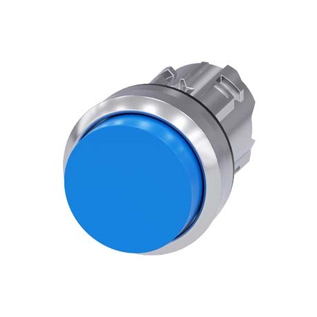 3SU1050-0BB50-0AA0 - 3SU1050-0BB50-0AA0 SIEMENS Pushbutton, 22 mm, round, metal, shiny, blue, pushbutton, raised momentary contac..
