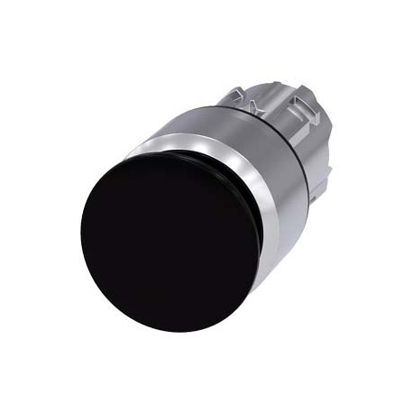 3SU1050-1AA10-0AA0 - 3SU1050-1AA10-0AA0 SIEMENS Mushroom pushbutton, 22 mm, round, metal, shiny, black, 30 mm, latching, Pull-to-..