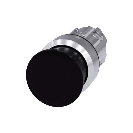 3SU1050-1AD10-0AA0 - 3SU1050-1AD10-0AA0 SIEMENS Mushroom pushbutton, 22 mm, round, metal, shiny, black, 30 mm, momentary contact ..