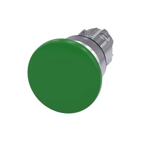 3SU1050-1BD40-0AA0 - 3SU1050-1BD40-0AA0 SIEMENS Mushroom pushbutton, 22 mm, round, metal, shiny, green, 40 mm, momentary contact ..