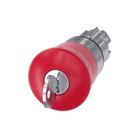 3SU1050-1HG20-0AA0 - 3SU1050-1HG20-0AA0 SIEMENS EMERGENCY STOP mushroom pushbutton, 22 mm, round, metal, shiny, red, 40 mm, with ..