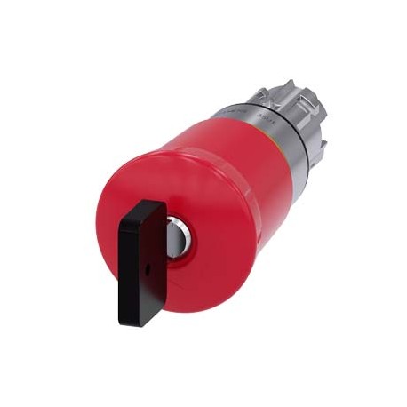 3SU1050-1HU20-0AA0 - 3SU1050-1HU20-0AA0 SIEMENS EMERGENCY STOP mushroom pushbutton, 22 mm, round, metal, shiny, red, 40 mm, with ..