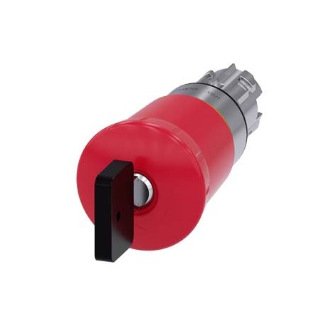 3SU1050-1HV20-0AA0 - 3SU1050-1HV20-0AA0 SIEMENS EMERGENCY STOP mushroom pushbutton, 22 mm, round, metal, shiny, red, 40 mm, with ..