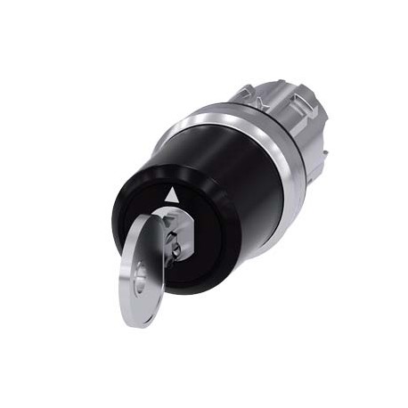 3SU1050-5BL31-0AA0 - 3SU1050-5BL31-0AA0 SIEMENS key-operated switch CES, 22 mm, round, metal, shiny, lock number SSG10, with 2 ke..