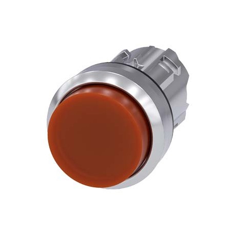 3SU1051-0BB00-0AA0 - 3SU1051-0BB00-0AA0 SIEMENS Illuminated pushbutton, 22 mm, round, metal, shiny, amber, pushbutton, raised, mo..