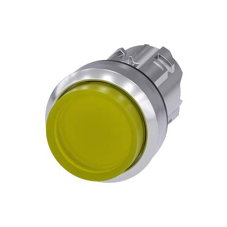 3SU1051-0BB30-0AA0 - 3SU1051-0BB30-0AA0 SIEMENS Illuminated pushbutton, 22 mm, round, metal, shiny, yellow, pushbutton, raised, m..