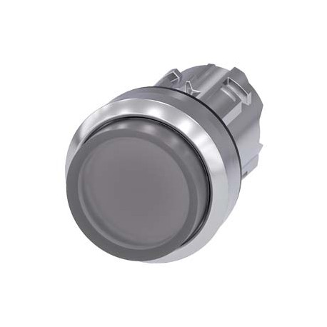 3SU1051-0BB70-0AA0 - 3SU1051-0BB70-0AA0 SIEMENS Illuminated pushbutton, 22 mm, round, metal, shiny, clear, pushbutton, raised, mo..