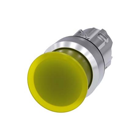 3SU1051-1AD30-0AA0 - 3SU1051-1AD30-0AA0 SIEMENS Illuminated mushroom pushbutton, 22 mm, round, metal, shiny, yellow, 30 mm, momen..