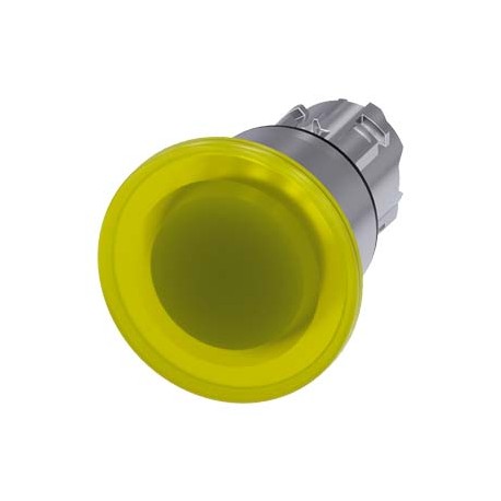 3SU1051-1BA30-0AA0 - 3SU1051-1BA30-0AA0 SIEMENS Illuminated mushroom pushbutton, 22 mm, round, metal, shiny, yellow, 40 mm, latch..