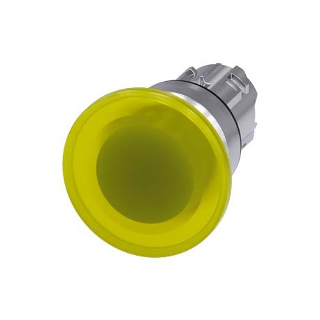 3SU1051-1BD30-0AA0 - 3SU1051-1BD30-0AA0 SIEMENS Illuminated mushroom pushbutton, 22 mm, round, metal, shiny, yellow, 40 mm, momen..