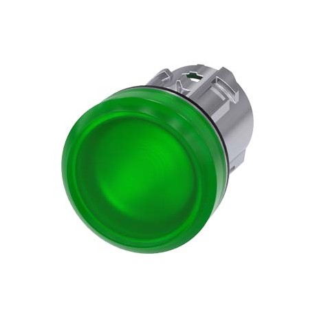 3SU1051-6AA40-0AA0 - 3SU1051-6AA40-0AA0 SIEMENS Indicator lights, 22 mm, round, metal, shiny, green, lens, smooth