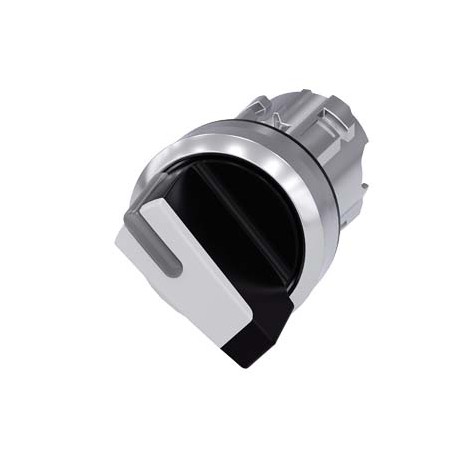 3SU1052-2BC60-0AA0 - 3SU1052-2BC60-0AA0 SIEMENS Selector switch, illuminable, 22 mm, round, metal, shiny, white, selector switch,..