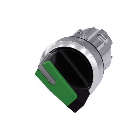 3SU1052-2BF40-0AA0 - 3SU1052-2BF40-0AA0 SIEMENS Selector switch, illuminable, 22 mm, round, metal, shiny, green, selector switch,..