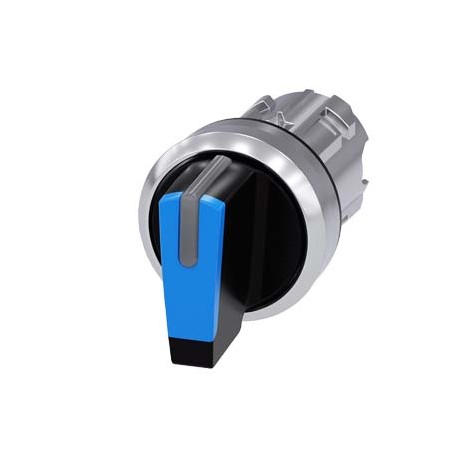 3SU1052-2BM50-0AA0 - 3SU1052-2BM50-0AA0 SIEMENS Selector switch, illuminable, 22 mm, round, metal, shiny, blue, selector switch, ..