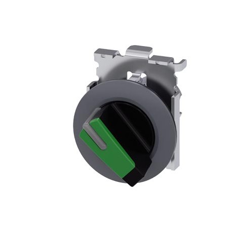 3SU1062-2DC40-0AA0 - 3SU1062-2DC40-0AA0 SIEMENS Selector switch, illuminable, 30 mm, round, metal, matte, green, selector switch,..