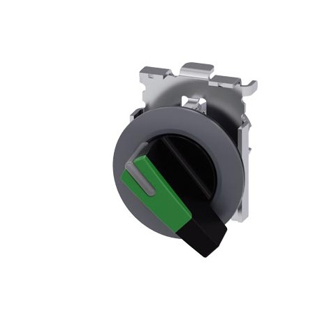 3SU1062-2EF40-0AA0 - 3SU1062-2EF40-0AA0 SIEMENS Selector switch, illuminable, 30 mm, round, metal, matte, green, selector switch,..