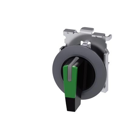 3SU1062-2EM40-0AA0 - 3SU1062-2EM40-0AA0 SIEMENS Selector switch, illuminable, 30 mm, round, metal, matte, green, selector switch,..