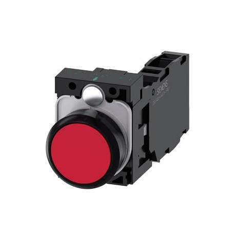 3SU1100-0AB20-1FA0 - 3SU1100-0AB20-1FA0 SIEMENS Pushbutton, 22 mm, round, plastic, red, pushbutton, flat, momentary contact type,..