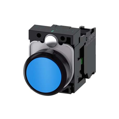 3SU1100-0AB50-1BA0 - 3SU1100-0AB50-1BA0 SIEMENS Pushbutton, 22 mm, round, plastic, blue, pushbutton, flat, momentary contact type..