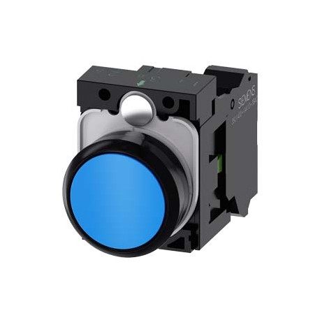 3SU1100-0AB50-3BA0 - 3SU1100-0AB50-3BA0 SIEMENS Pushbutton, 22 mm, round, plastic, blue, pushbutton, flat, momentary contact type..