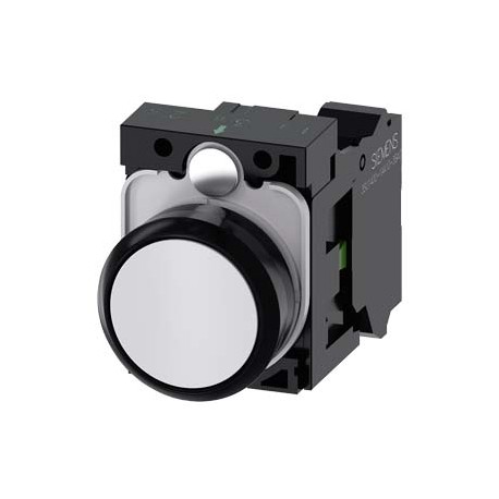 3SU1100-0AB60-3BA0 - 3SU1100-0AB60-3BA0 SIEMENS Pushbutton, 22 mm, round, plastic, white, pushbutton, flat, momentary contact typ..