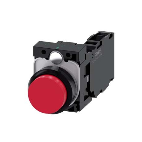 3SU1100-0BB20-1FA0 - 3SU1100-0BB20-1FA0 SIEMENS Pushbutton, 22 mm, round, plastic, red, pushbutton, raised, momentary contact typ..