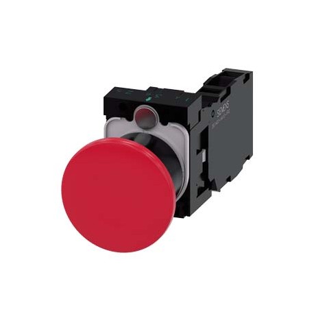 3SU1100-1BA20-1FA0 - 3SU1100-1BA20-1FA0 SIEMENS Mushroom pushbutton, 22 mm, round, plastic, red, 40 mm, latching, pull-to-unlatch..