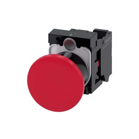 3SU1100-1BA20-3CA0 - 3SU1100-1BA20-3CA0 SIEMENS Mushroom pushbutton, 22 mm, round, plastic, red, 40 mm, latching, pull-to-unlatch..