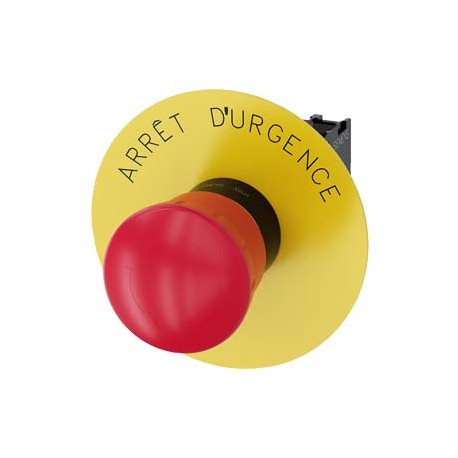 3SU1100-1HB20-1CJ0 - 3SU1100-1HB20-1CJ0 SIEMENS EMERGENCY STOP mushroom pushbutton, 22 mm, round, plastic, red, 40 mm, positive l..