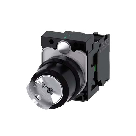 3SU1100-4BF11-1BA0 - 3SU1100-4BF11-1BA0 SIEMENS RONIS key-operated switch, 22 mm, round, plastic, lock number SB30, with 2 keys, ..