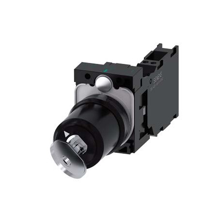 3SU1100-5BF11-3FA0 - 3SU1100-5BF11-3FA0 SIEMENS key-operated switch CES, 22 mm, round, plastic, lock number SSG10, with 2 keys, 2..