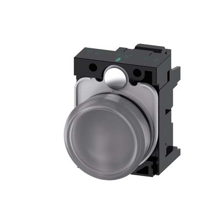 3SU1102-6AA70-3AA0 - 3SU1102-6AA70-3AA0 SIEMENS Indicator lights, 22 mm, round, plastic, clear, lens, smooth, with holder, LED mo..