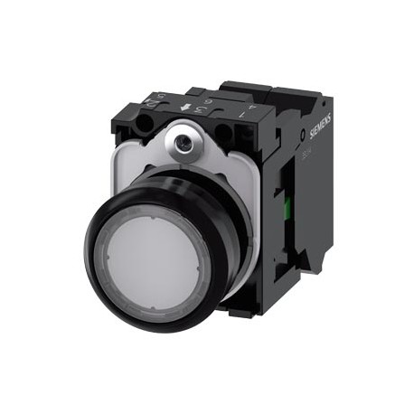 3SU1103-0AB70-3BA0 - 3SU1103-0AB70-3BA0 SIEMENS Illuminated pushbutton, 22 mm, round, plastic, clear, pushbutton, flat, momentary..