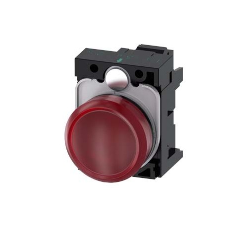 3SU1103-6AA20-3AA0 - 3SU1103-6AA20-3AA0 SIEMENS Indicator lights, 22 mm, round, plastic, red, lens, smooth, with holder, LED modu..